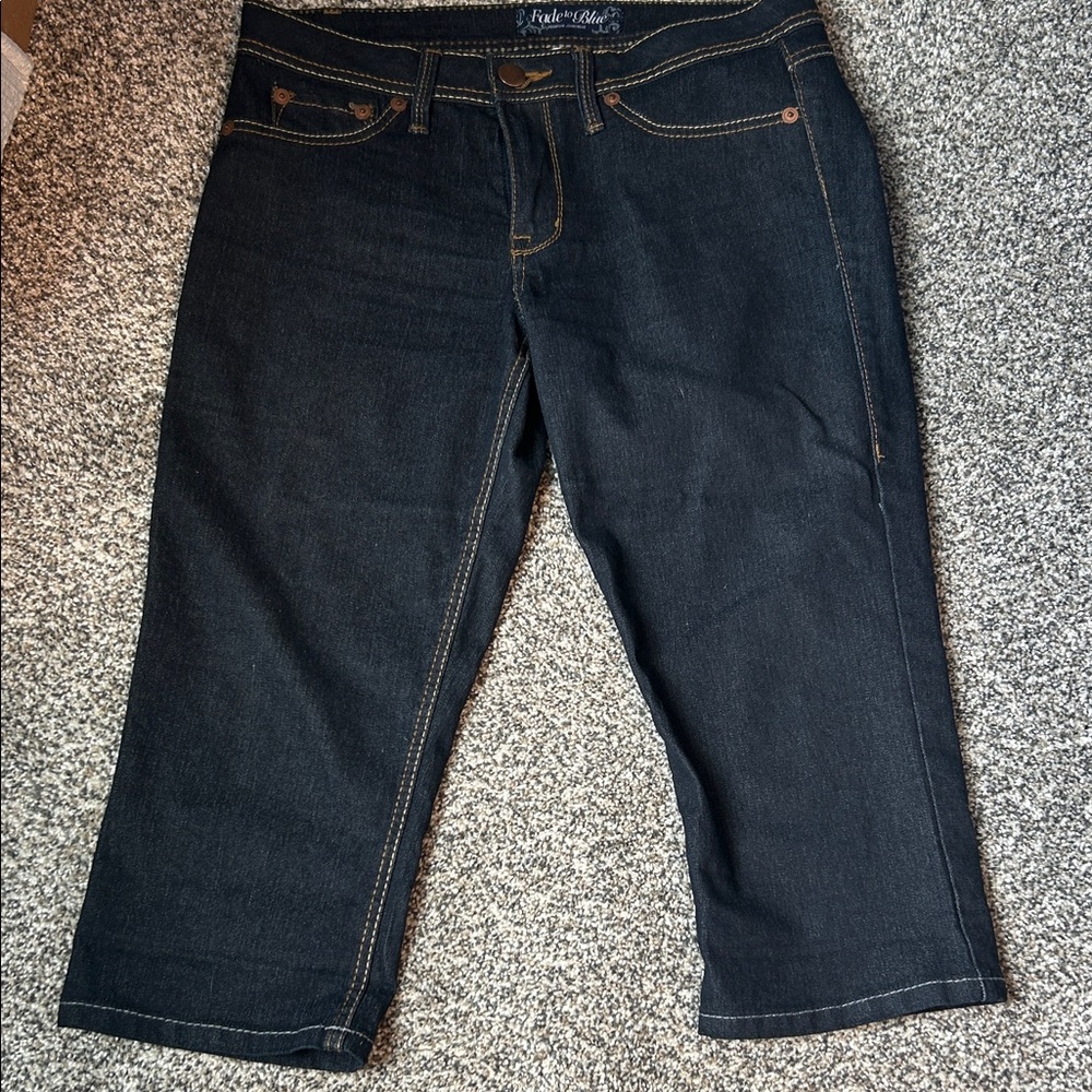 Fashion Bug Women's Dark Blue Cropped Jeans